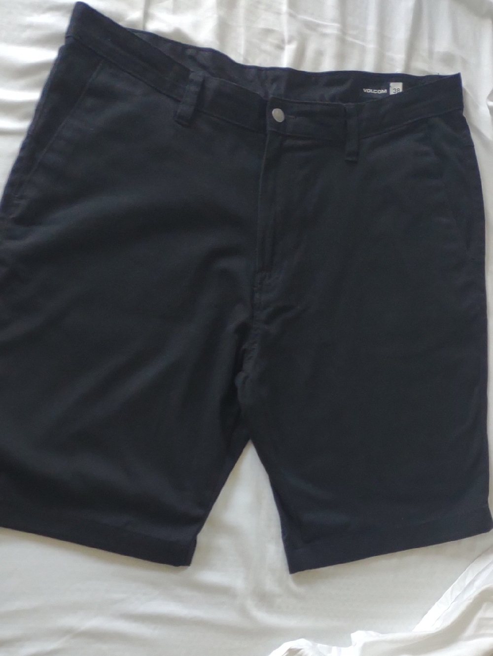 Volcom Men's Black Flat-Front Chino Shorts